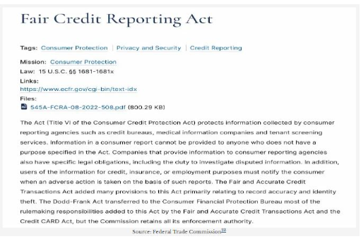 Fair Credit Reporting Act